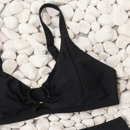 Trajes De Baño Mujer Dos Piezas Natacion Playa Sexy Bikini Negro L