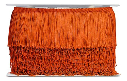 Adornos Cortados A Medida 4 Chainette Fringe Trim | Naranja