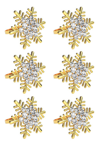 6 Piezas De Servilleteros De De Navidad Elegantes Para Oro