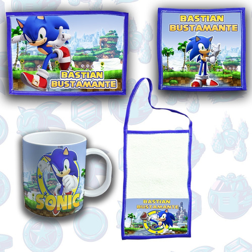 Set Jardin Sonic Personalizado C/nombre