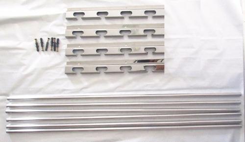 Imagem 4 de 4 de Suporte Para Espetos E Grelhas Inox Churrasqueira 80cm