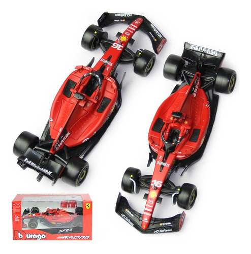 Burago 2023 F1 Ferrari Sf23 #16 C.leclerc Formula Coche 1:43