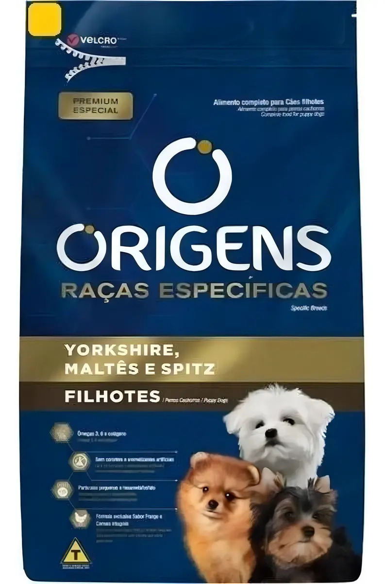 Ração Seca Origens Cães Filhotes Yorkshire Maltês Spitz 10.1kg
