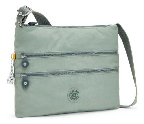 Kipling Bolsa Crossbody Grande Alvar. 100% Original Color Verde Claro
