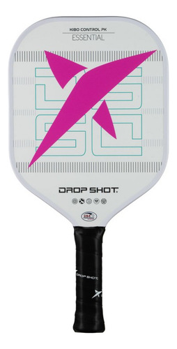 Paleta Pickleball Drop Shot Kibo Control Fiberglass Pala Color Blanco/rosa