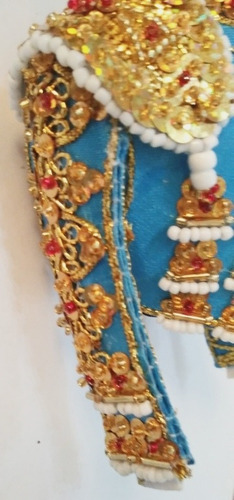 Casaquita De Torero Miniatura Azul Celeste Y Oro