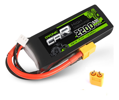 Ovonic Bateria Lipo 2s 50c 2200mah 7.4v Lipo Bateria Con Con