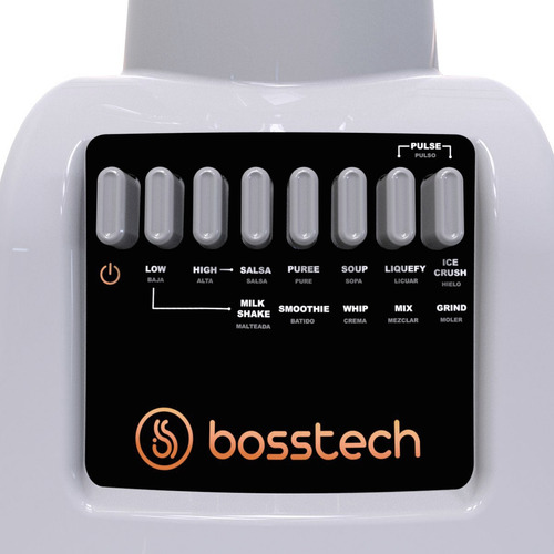 Licuadora 750w Vidrio 2l Botonera 10vel Bosstech B1 Gris