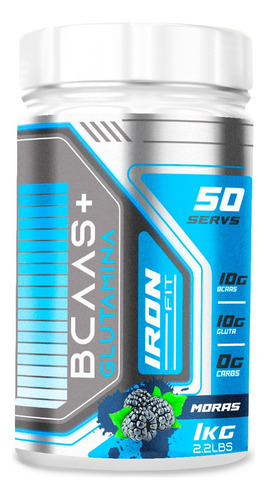 Glúteo Peptonas Peptofrance + Bcaas + Glutamina Iron Fit 1kg Sin Sabor - Moras