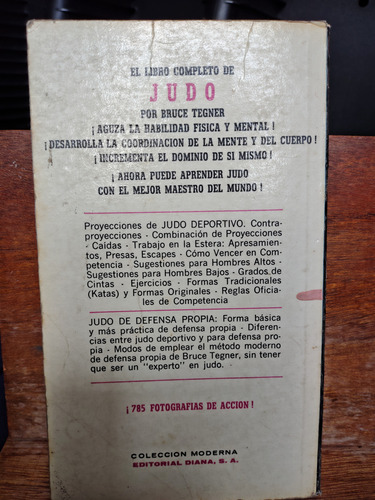 Libro Completo De Judo. Bruce Tegner. De Principiante Negra (Usado)