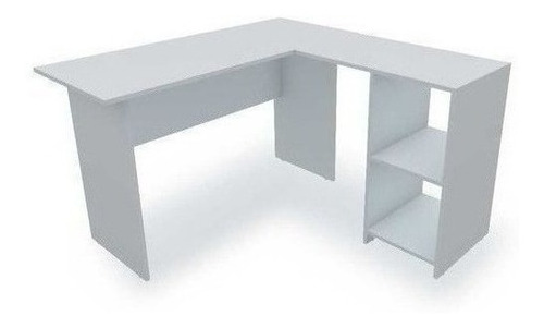 Imagen 2 de 3 de Escritorio Estudiantil Blanco En L, Con Repisas Envió Gratis
