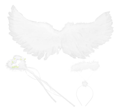 Diadema Con Alas De Ángel Blanco, Disfraz De Alas De Ángel