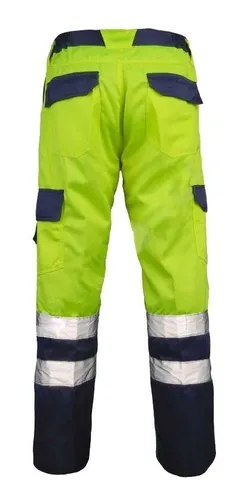 Pantalon Gabardina Vial Bicolor Cargo Fluor Segman Cuotas sin