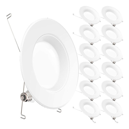   Pack   Pulgadas Led Empotrable Downlight Bafle Trim R...