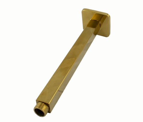 Cano Tubo Dourado Golden Braço Suporte De Metal Teto 24 Cm