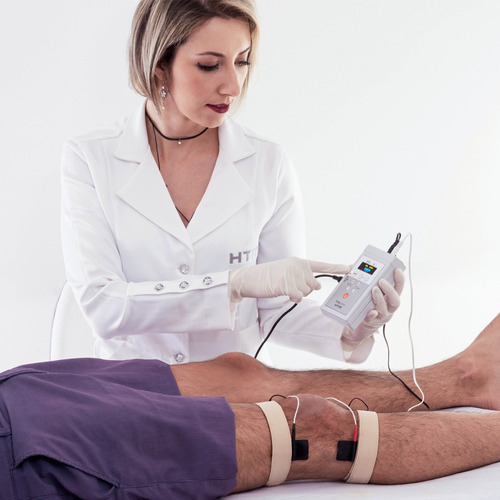 Fisio Stim gerador portátil de correntes excitomotoras Htm cor cinza