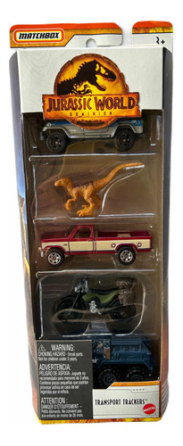 Matchbox Pack Jurassic Serie Transport Trackers!