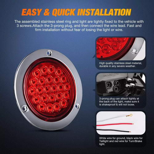 2pz Plafon 24 Led Redondo Aro Plasma Gel 12-24v