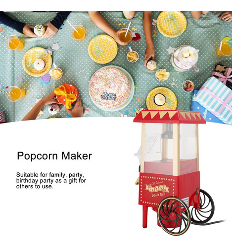 Máquina Automática Popcorn Maker Red Retro