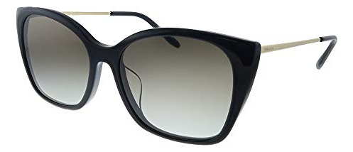 Prada Pr 12xs 1ab0a7 Black Plastic Cat-eye Sunglasses Khlkm