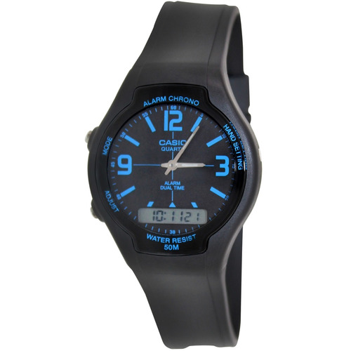 Reloj Casio Para Hombres Aw90h-2bv Negro De Cuarzo Con