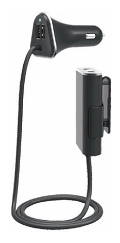 Cargador Cuadruple Auto 9,6 Usb Cable Nisuta Ad12us4