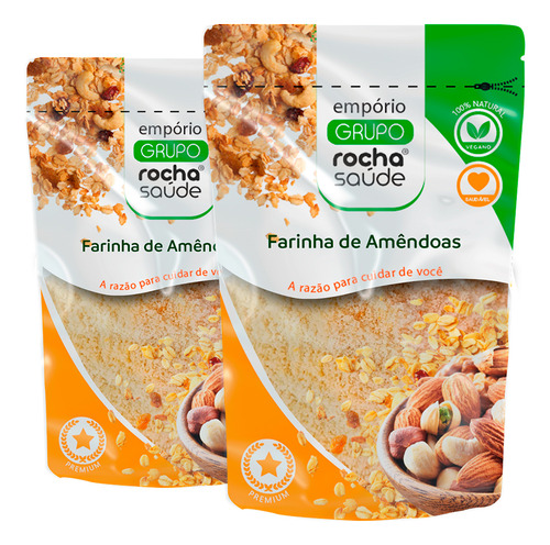Farinha De Amêndoas Pura 100% Natural Kit 2 Premium 100g
