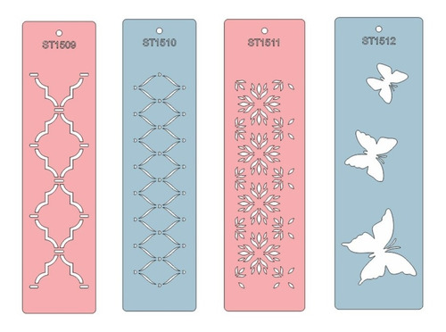 Imagen 4 de 6 de Pack 13 Stencils Decorativos Mini Tramas Originales
