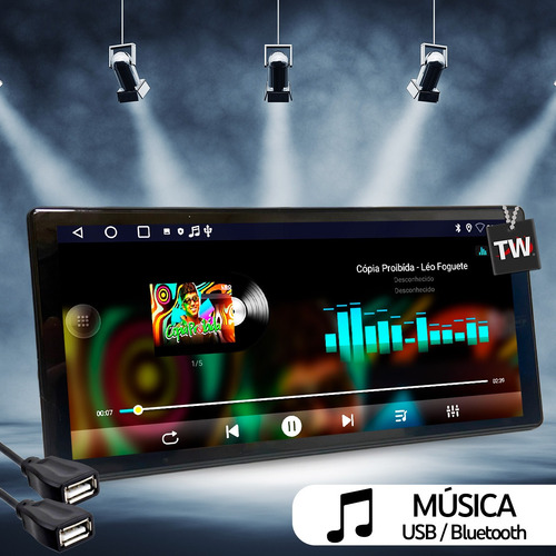 Kit Multimídia 4+64gb Wide 10.1 C180 15-19 4+64gb Android