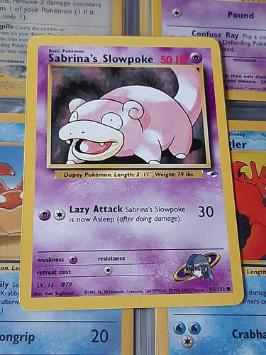 Sabrina's Slowpoke 95/132,original De Pokemon Tcg.99-2000