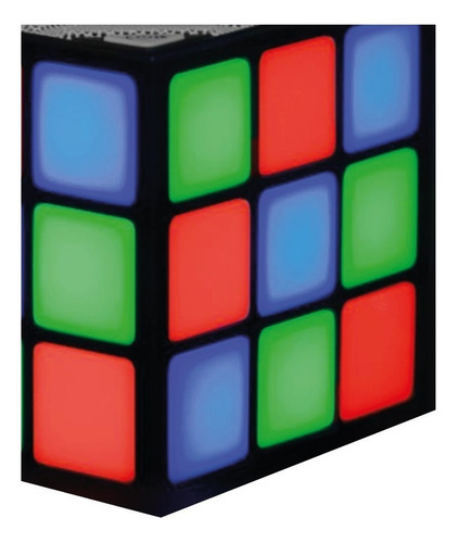 Imagen 4 de 6 de Parlante Cubo Color Led Bluetooth Portatil Touch Rgb