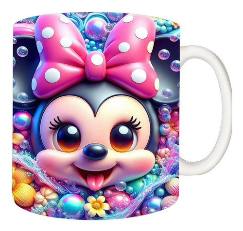 Taza De Plastico Polimero Infantil Animado Blanco