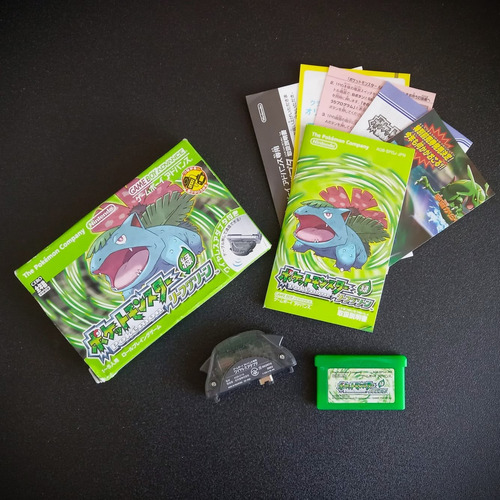 Pokémon Leaf Green (japonês) - Game Boy Advance - Completo (Usado)