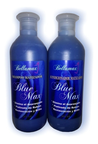 Kit Matizador Azul Shampoo + Acondicionador Bluemax 500ml