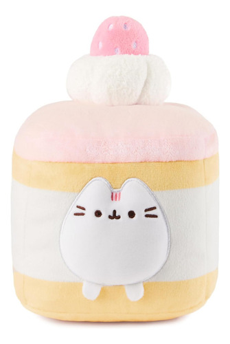 Peluche Gato Pusheen Cat Bizcocho De Fresa Squisheen Gund Color Rosa Claro