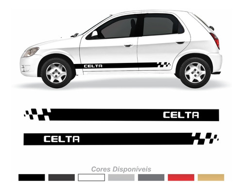 Adesivo Faixa Lateral Celta Par Tuning Sticker Imp39