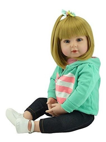 Pinky 22 Pulgadas  55cm Muñecas Suaves Reborn Baby Girl Rea