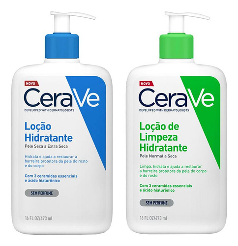 Kit Cerave Corporal-loção De Limpeza 473ml+loção 473ml