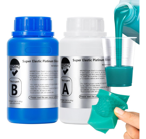 Kit De Fabricación De Moldes De Silicona Bbdino 2pz 600g