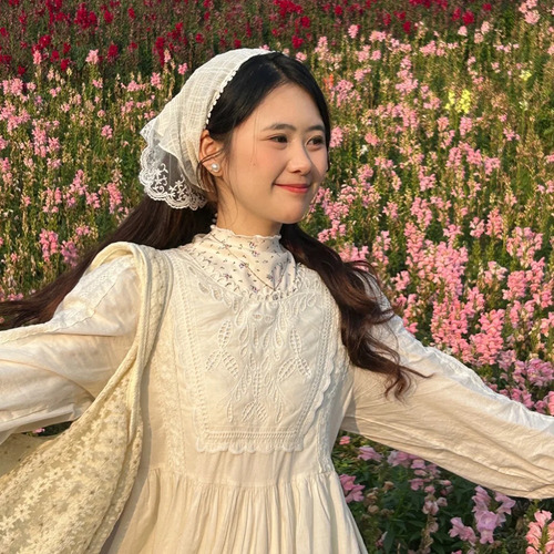 Diadema Retro Con Forma De Triángulo Y Encaje Floral Para Mu