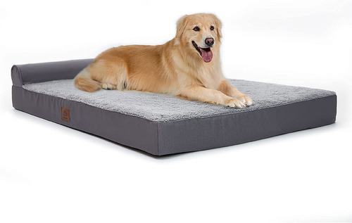 Cama Ortopédica Canina Eterish, Xl, Máx 45 Kg, Lavable, Gris