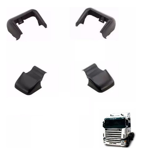 Kit Completo Da Tampa Dobradiça Porta Scania S4 / Pgr 4peças