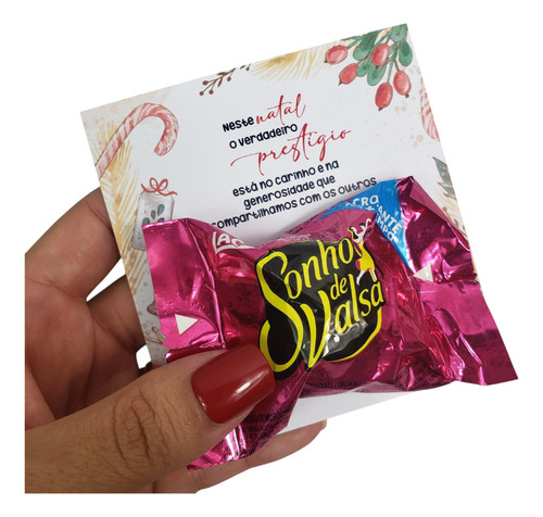 50 Lembrancinhas Natal Card Com Sonho De Valsa