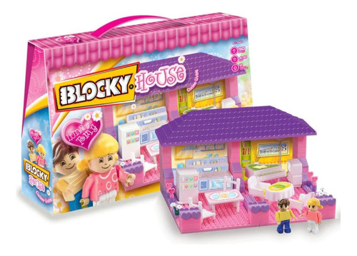 Bloques Blocky House Living Y Cocina 90 Piezas