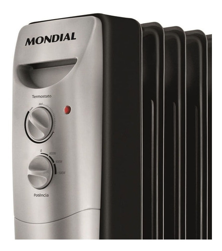 Aquecedor A Óleo Mondial A-06 Cor Preto/cinza Preto/cinza