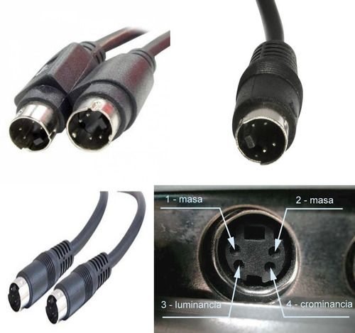 Cable S-video Svideo Super Video 4 Pines M-m