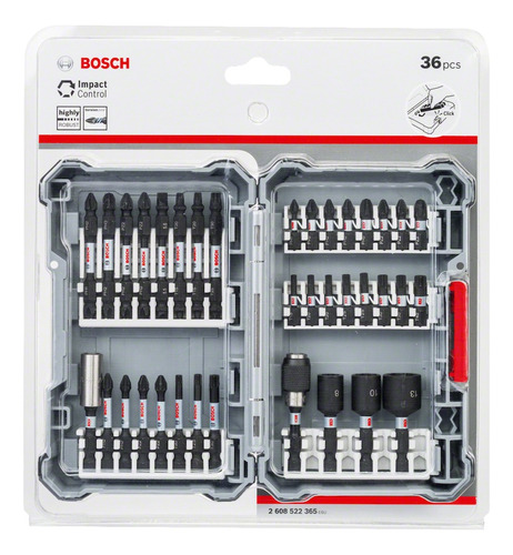 Set De Puntas De Impacto Impact Control Bosch 36pzs