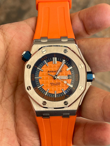 Reloj Audemars.s Pigue.t Royal Oak Offshore 44mm Automático Naranja Plateado Naranja (Usado)
