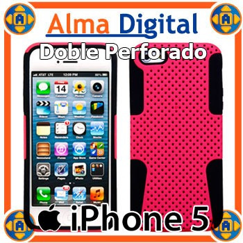 Forro Doble Perforado iPhone 5 5s Estuche Funda Carcasa