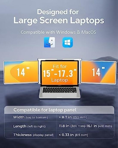 Yutoo Extensor De Pantalla Triple Para Computadora Portátil,